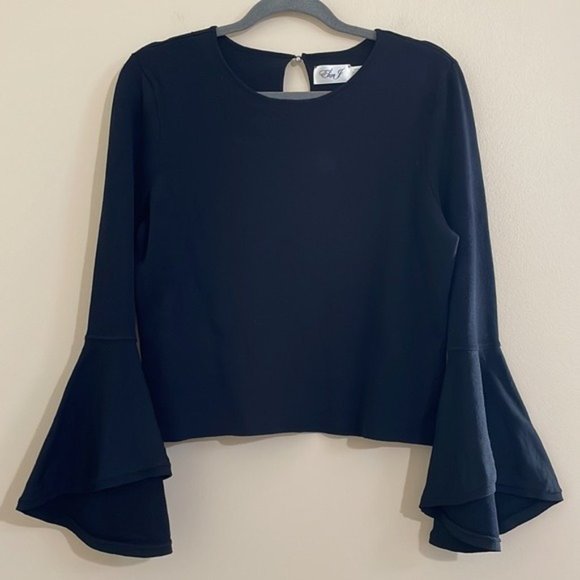 Eliza J Bell Sleeve Knit Sweater Size L - Picture 4 of 8